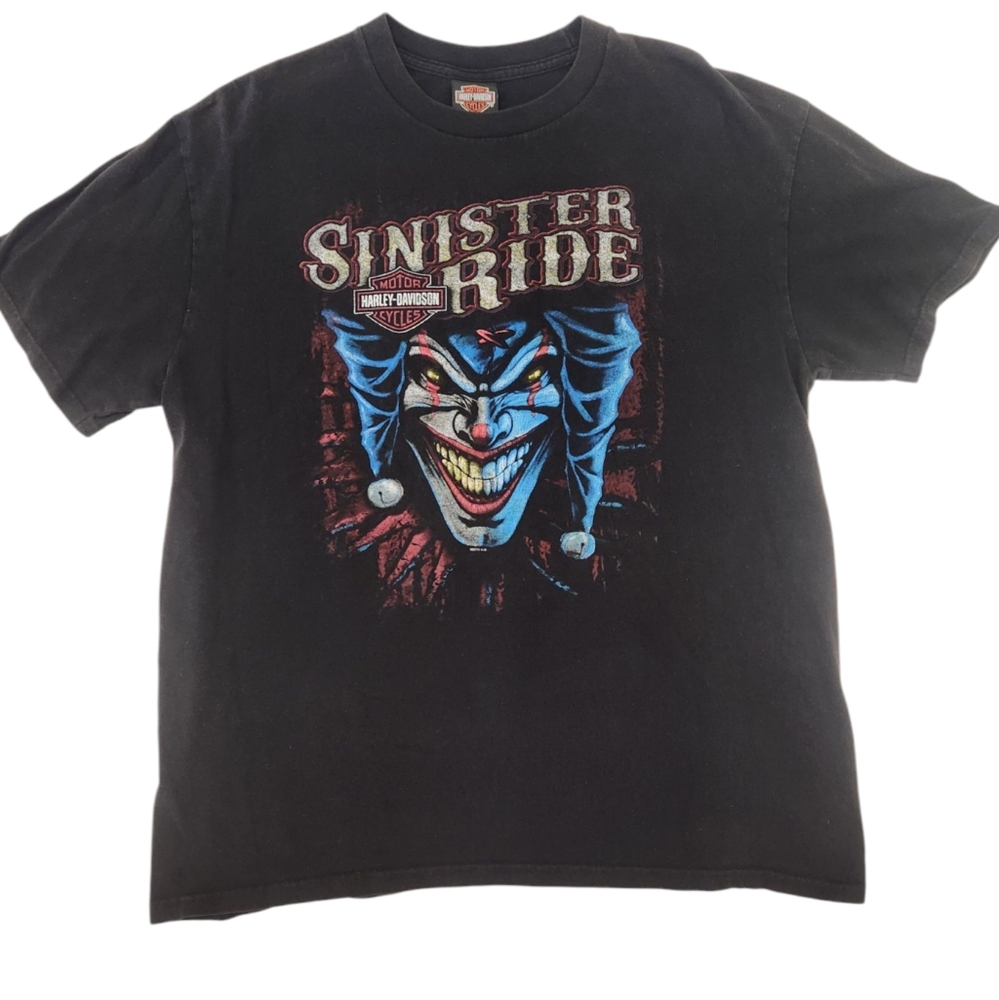 Harley Davidson Pensacola Florida Tee T-Shirt XL Sinister Ride Jester Eagle